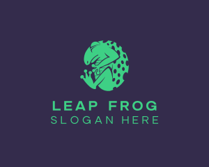 Frog - Green Frog Toad logo design