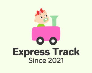 Train - Baby Toy Train logo design