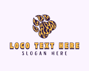 Pet Shop - Feline Tiger Paw logo design