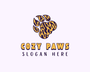 Feline Tiger Paw logo design