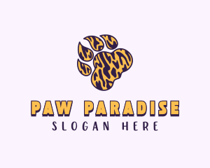 Paw - Feline Tiger Paw logo design