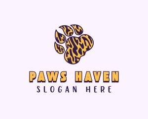 Feline Tiger Paw logo design