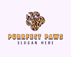 Feline Tiger Paw logo design