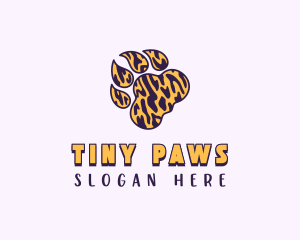 Feline Tiger Paw logo design