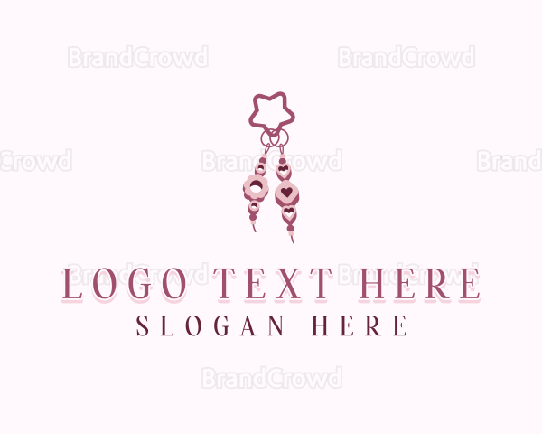 Earring Beads Jewelry Logo