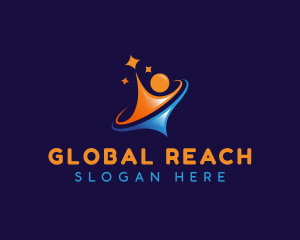 Reach - Human Star Success logo design