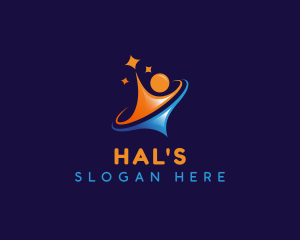 Man - Human Star Success logo design