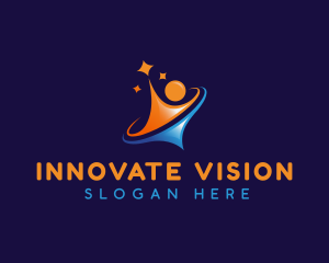 Visionary - Human Star Success logo design