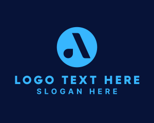 It Company - Simple Futuristic Letter A logo design