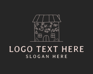 Center - Modern Floral House logo design