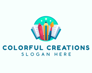 Crayon - Kindergarten Daycare Learning logo design