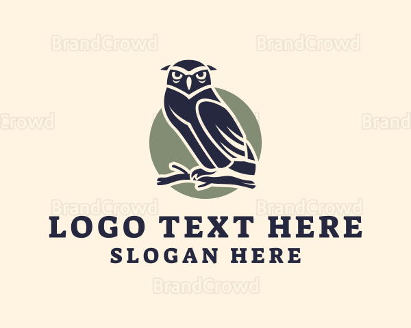 Owl Bird Aviary Logo