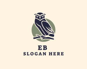 Owl Bird Aviary Logo