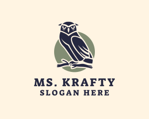 Owl Bird Aviary Logo