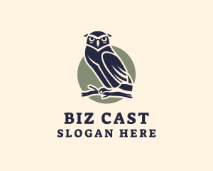 Bird Sanctuary - Owl Bird Aviary logo design