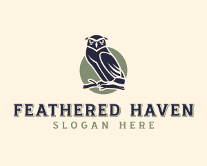 Birdwatching - Owl Bird Aviary logo design