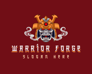 Samurai - Samurai Warrior Smoke logo design