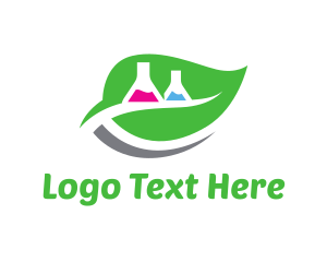 Leaf - Leaf Laboratory Flask logo design