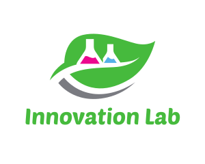 Laboratory - Leaf Laboratory Flask logo design