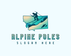 Montana Mountain Ski logo design