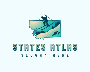 Montana Mountain Ski logo design