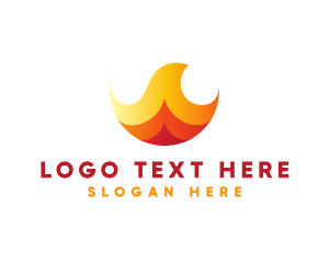 Orange Flame - Generic Burning Flame logo design