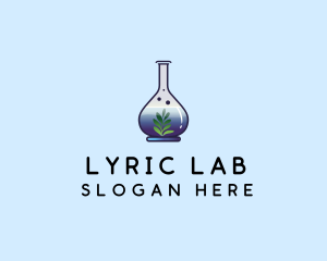 Botanical Laboratory Flask logo design