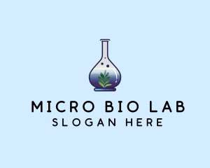 Botanical Laboratory Flask logo design