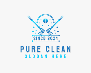 Cleaning Pressure Washing Sanitation logo design