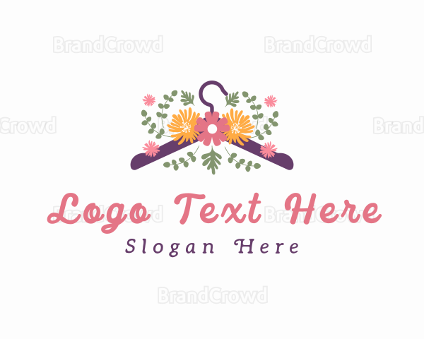 Floral Fashion Hanger Logo