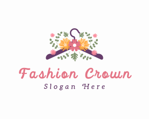 Floral Fashion Hanger logo design