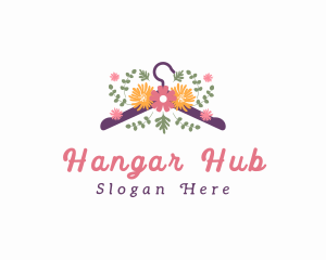 Floral Fashion Hanger logo design