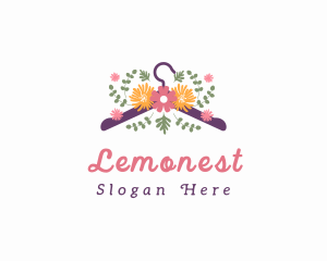 Chic - Floral Fashion Hanger logo design