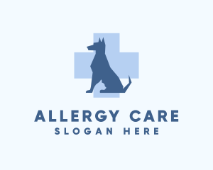 Dog Veterinary Care Cross logo design