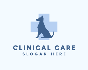 Dog Veterinary Care Cross logo design