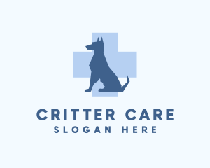 Dog Veterinary Care Cross logo design