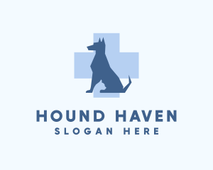 Dog Veterinary Care Cross logo design