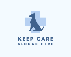 Dog Veterinary Care Cross logo design