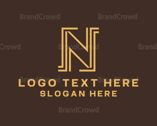 Construction Maze Letter N Logo