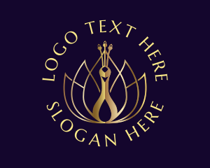 Decor - Golden Luxury Peacock logo design