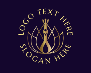 Luxurious - Golden Luxury Peacock logo design