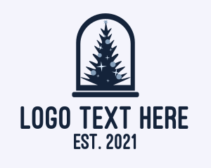 Xmas - Blue Xmas Christmas Tree logo design