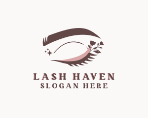 Eyelash - Floral Beauty Eyelash logo design