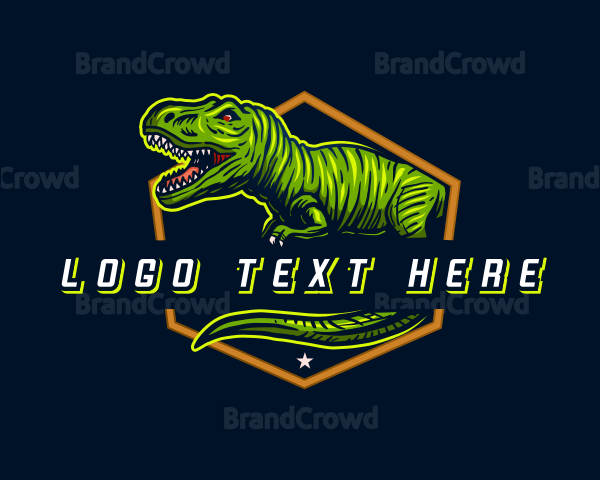 T-rex Dinosaur Gaming Logo