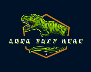 Dinosaur - T-rex Dinosaur Gaming logo design