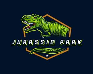 T-rex Dinosaur Gaming logo design