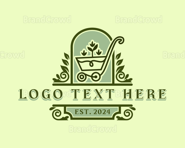 Wheelbarrow Garden Landscaping Logo