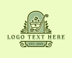 Tools - Wheelbarrow Garden Landscaping logo design