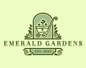 Wheelbarrow Garden Landscaping logo design