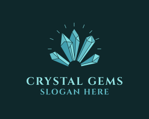 Crystal Gem Stone  logo design